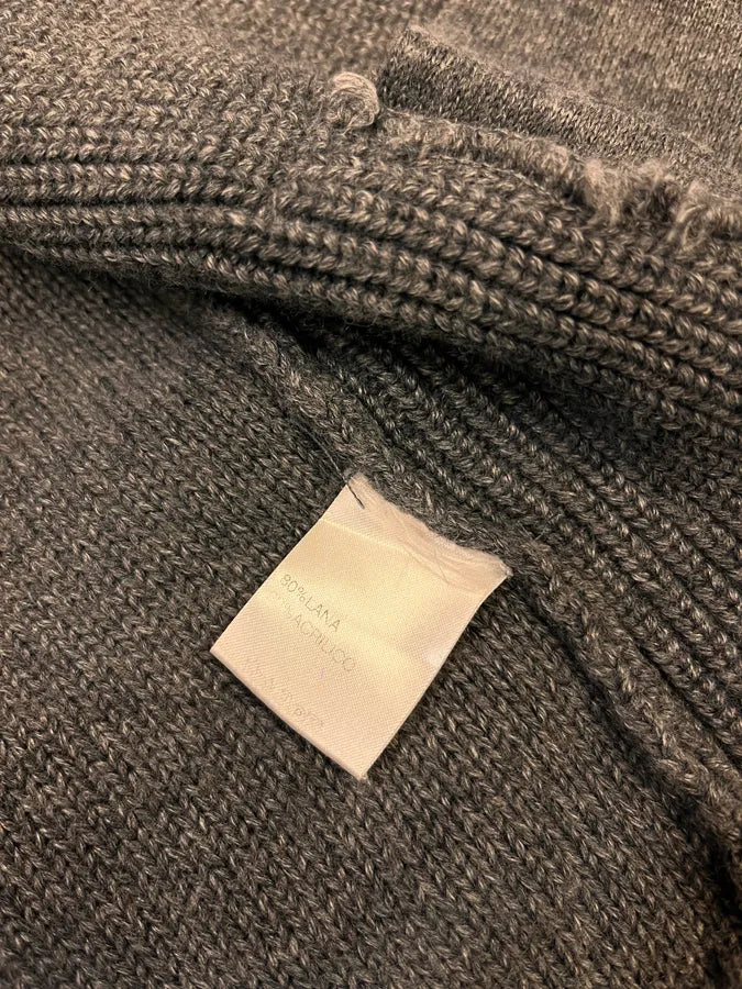 Daniele Alessandrini Grey Officer Buttoned Cardigan Sweater AbvWsCR 9