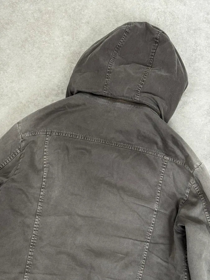 Daniele Alessandrini Grey Removable Hood Fur Cargo Jacket cyRPwGg 7