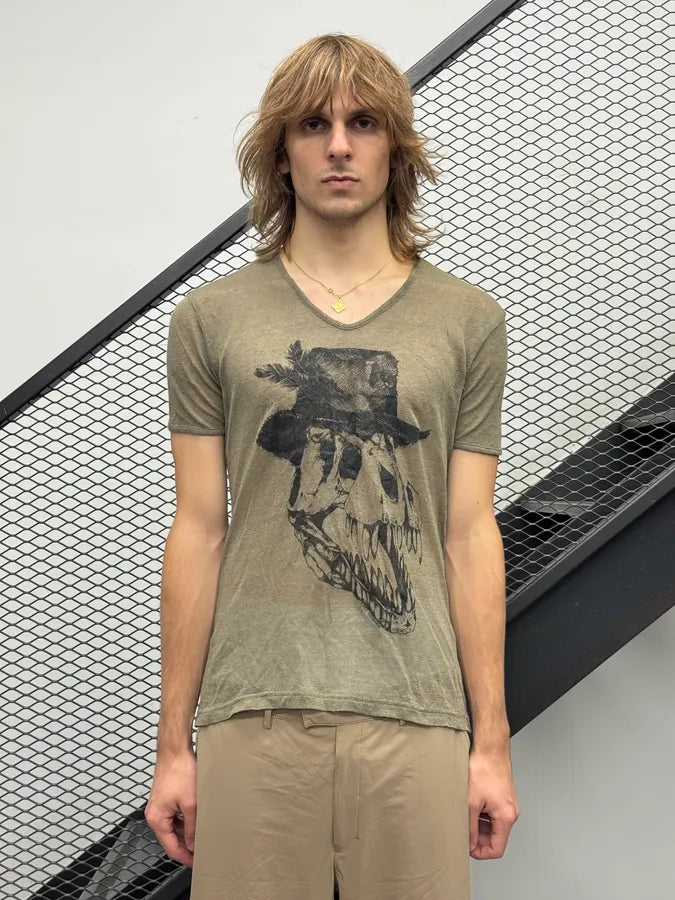 Daniele Alessandrini Khaki Dino Print T-Shirt mUDQFdE 0