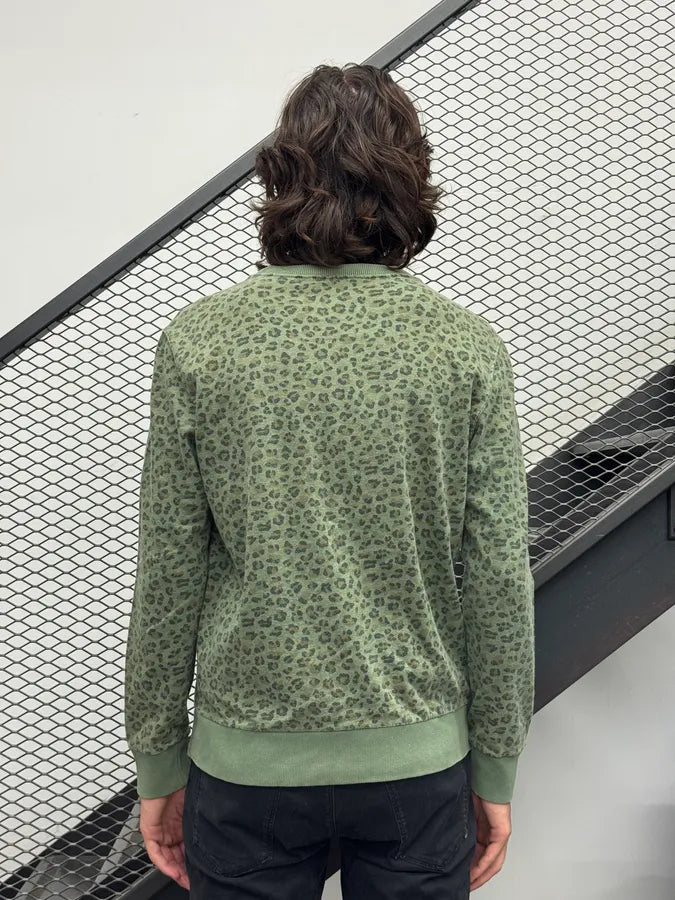 Daniele Alessandrini Green Leopard Print Sweater YljeApY 2
