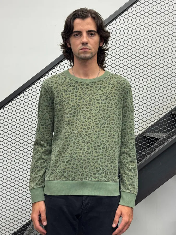 Daniele Alessandrini Green Leopard Print Sweater YljeApY 1