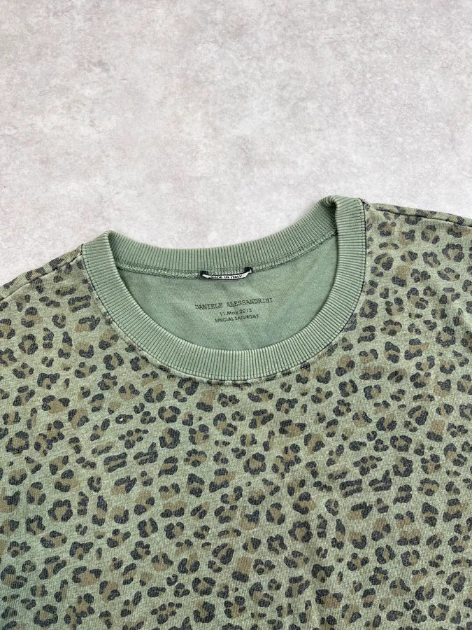 Daniele Alessandrini Green Leopard Print Sweater YljeApY 4