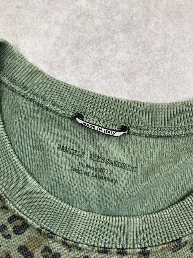 Daniele Alessandrini Green Leopard Print Sweater YljeApY 6