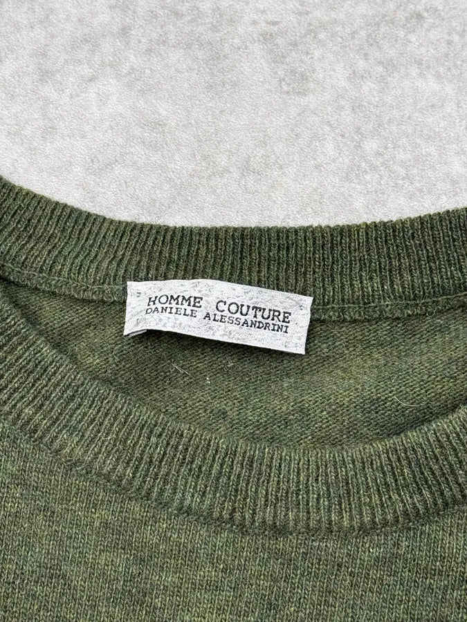Daniele Alessandrini Khaki Heart & Cross Sweater BxvEujm 9