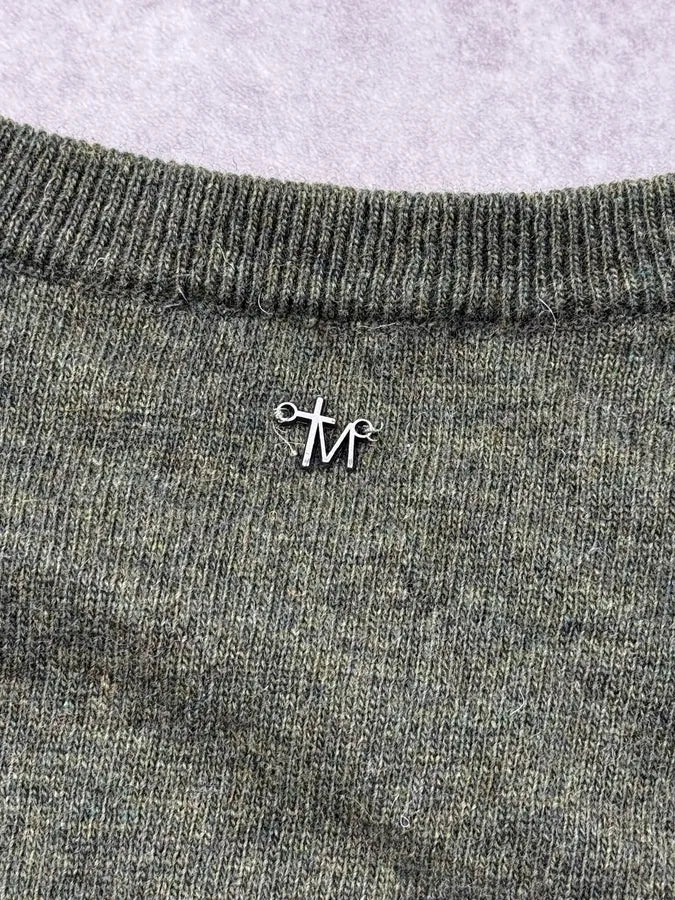 Daniele Alessandrini Khaki Heart & Cross Sweater BxvEujm 8