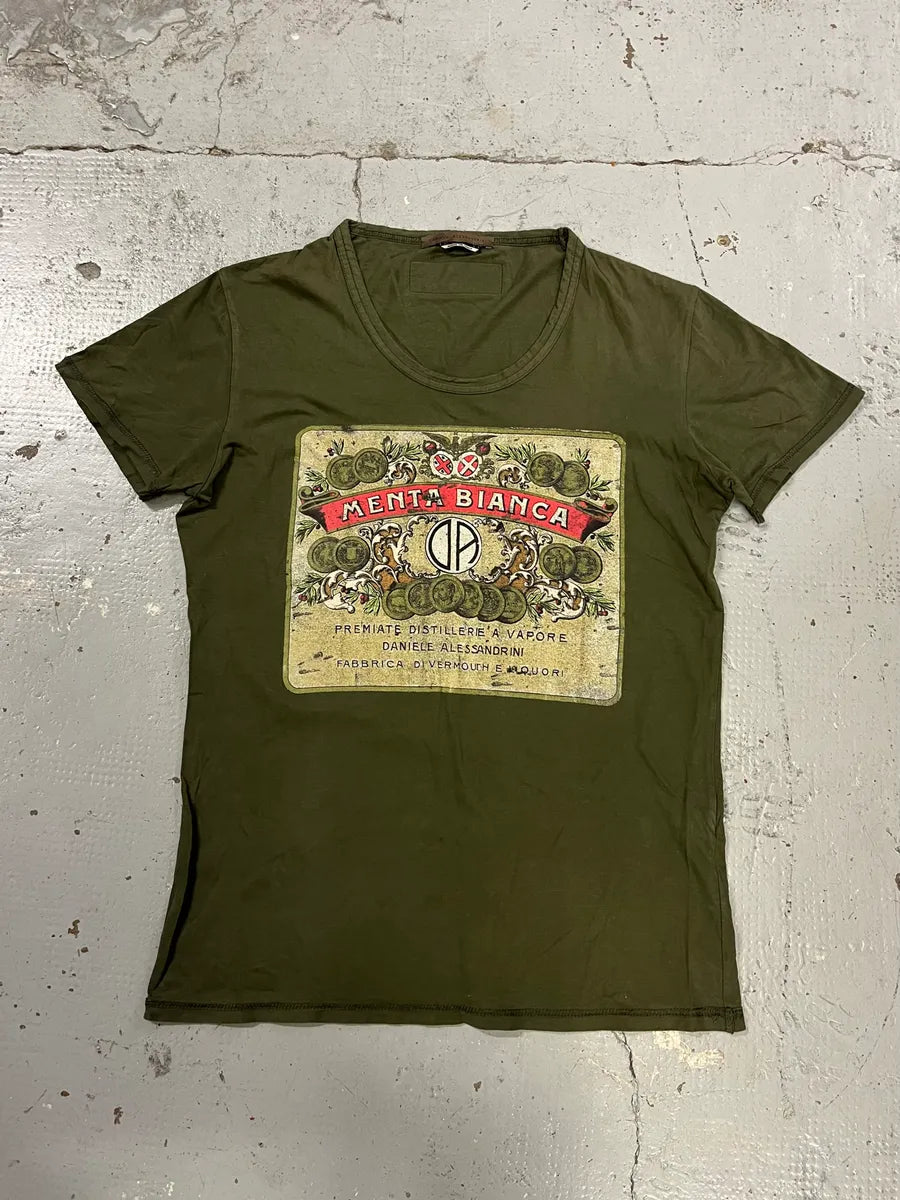 Daniele Alessandrini Liquor Label Khaki T-Shirt dHibCKx 2