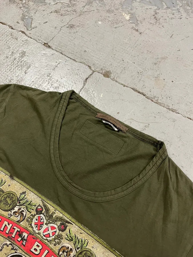 Daniele Alessandrini Liquor Label Khaki T-Shirt dHibCKx 3