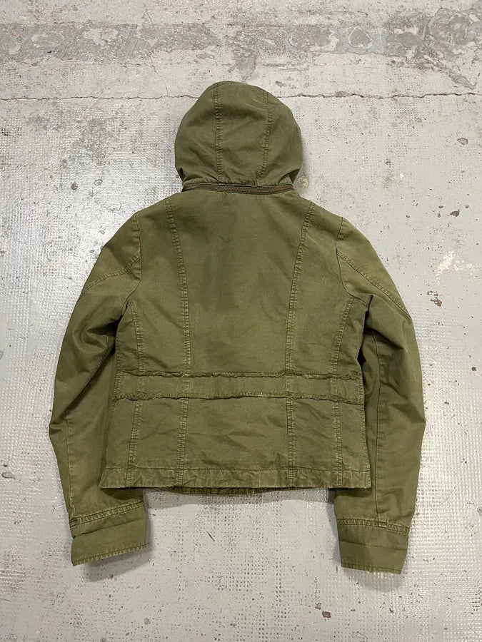 Daniele Alessandrini Multi-Pocket Khaki Hooded Jacket HCAXsPS 6
