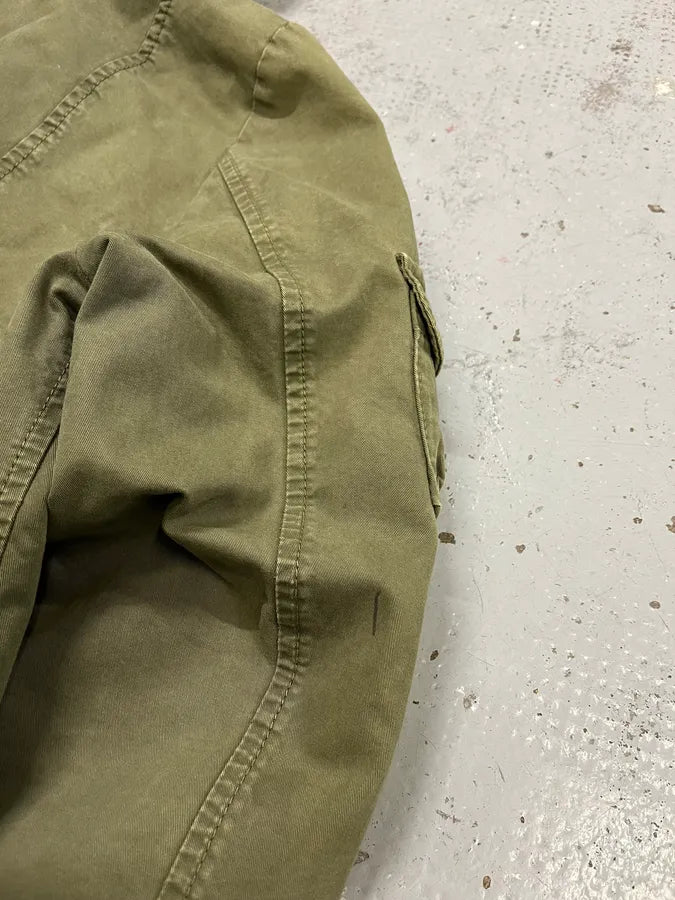 Daniele Alessandrini Multi-Pocket Khaki Hooded Jacket HCAXsPS 7