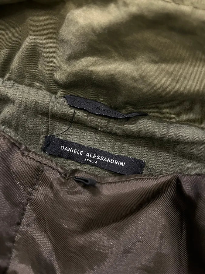 Daniele Alessandrini Multi-Pocket Khaki Hooded Jacket HCAXsPS 8