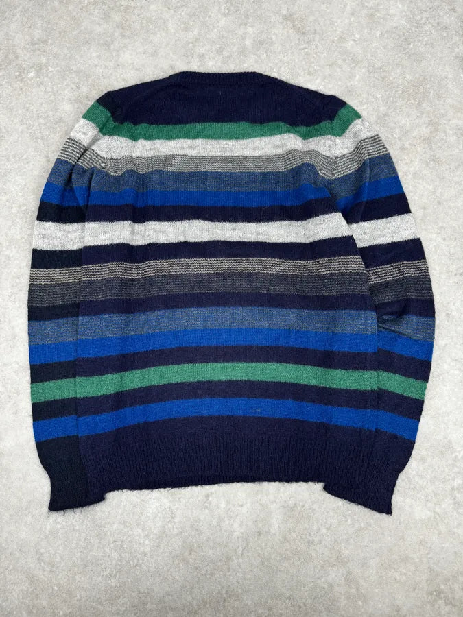 Daniele Alessandrini Multicolor Striped Navy Wool Sweater nIdsoTO 3