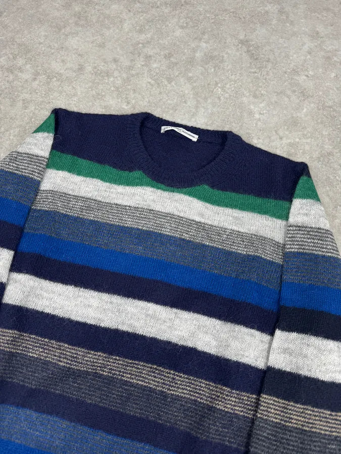 Daniele Alessandrini Multicolor Striped Navy Wool Sweater nIdsoTO 4