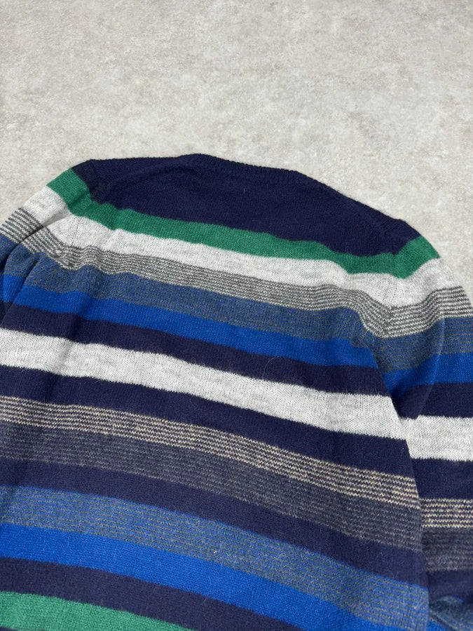 Daniele Alessandrini Multicolor Striped Navy Wool Sweater nIdsoTO 5