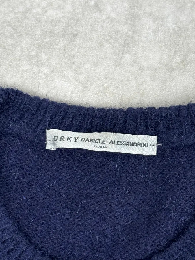 Daniele Alessandrini Multicolor Striped Navy Wool Sweater nIdsoTO 7