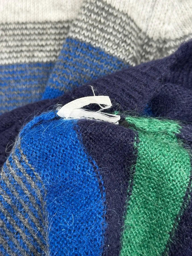 Daniele Alessandrini Multicolor Striped Navy Wool Sweater nIdsoTO 8