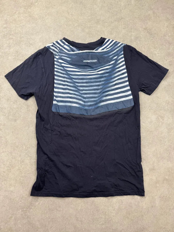 Daniele Alessandrini Navy Trompe l’oeil Striped T-Shirt MddXFsr 4