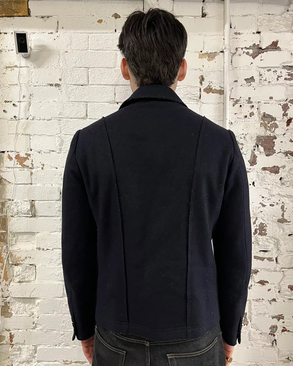 Daniele Alessandrini Navy Wool Double-Breasted Coat OnGLCOW 2