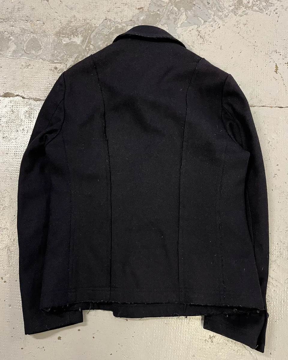 Daniele Alessandrini Navy Wool Double-Breasted Coat OnGLCOW 5