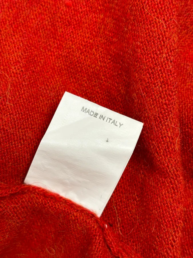 Daniele Alessandrini Orange Minimalist Cardigan Sweater YbPElCy 9