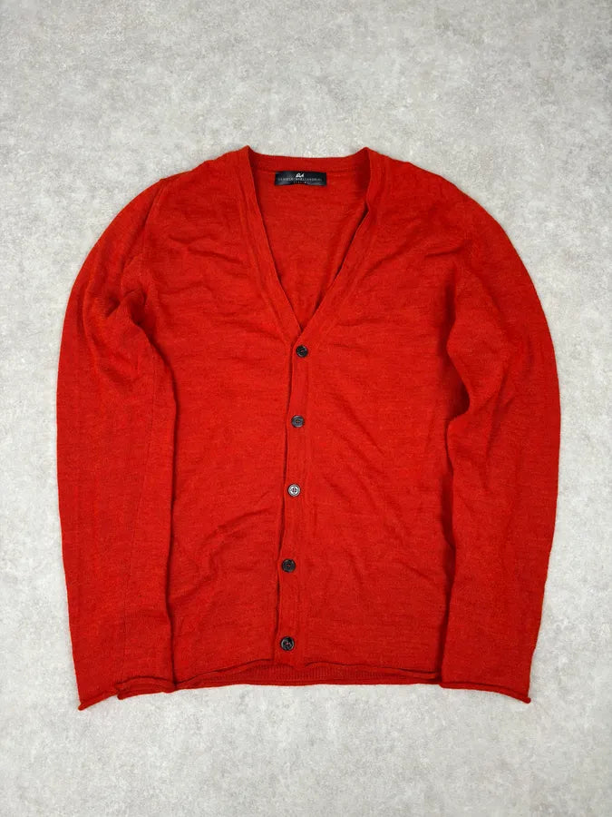 Daniele Alessandrini Orange Minimalist Cardigan Sweater YbPElCy 0