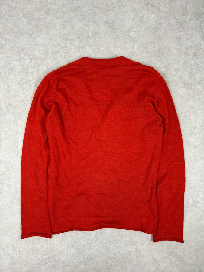 Daniele Alessandrini Orange Minimalist Cardigan Sweater YbPElCy 4