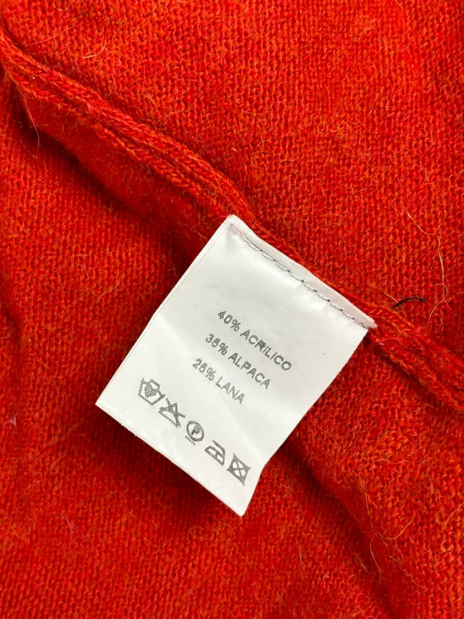 Daniele Alessandrini Orange Minimalist Cardigan Sweater YbPElCy 10