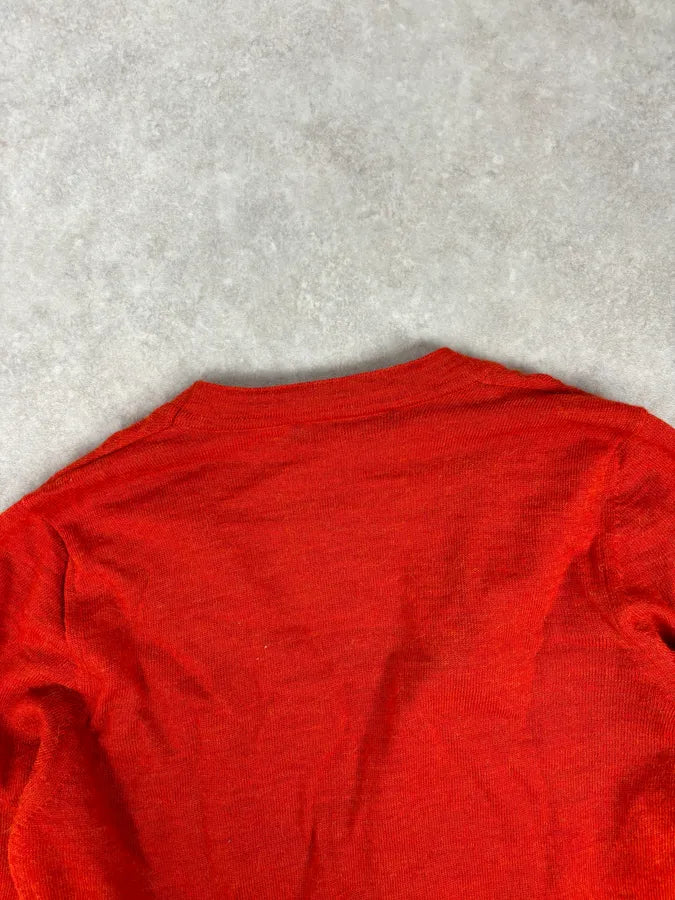 Daniele Alessandrini Orange Minimalist Cardigan Sweater YbPElCy 5
