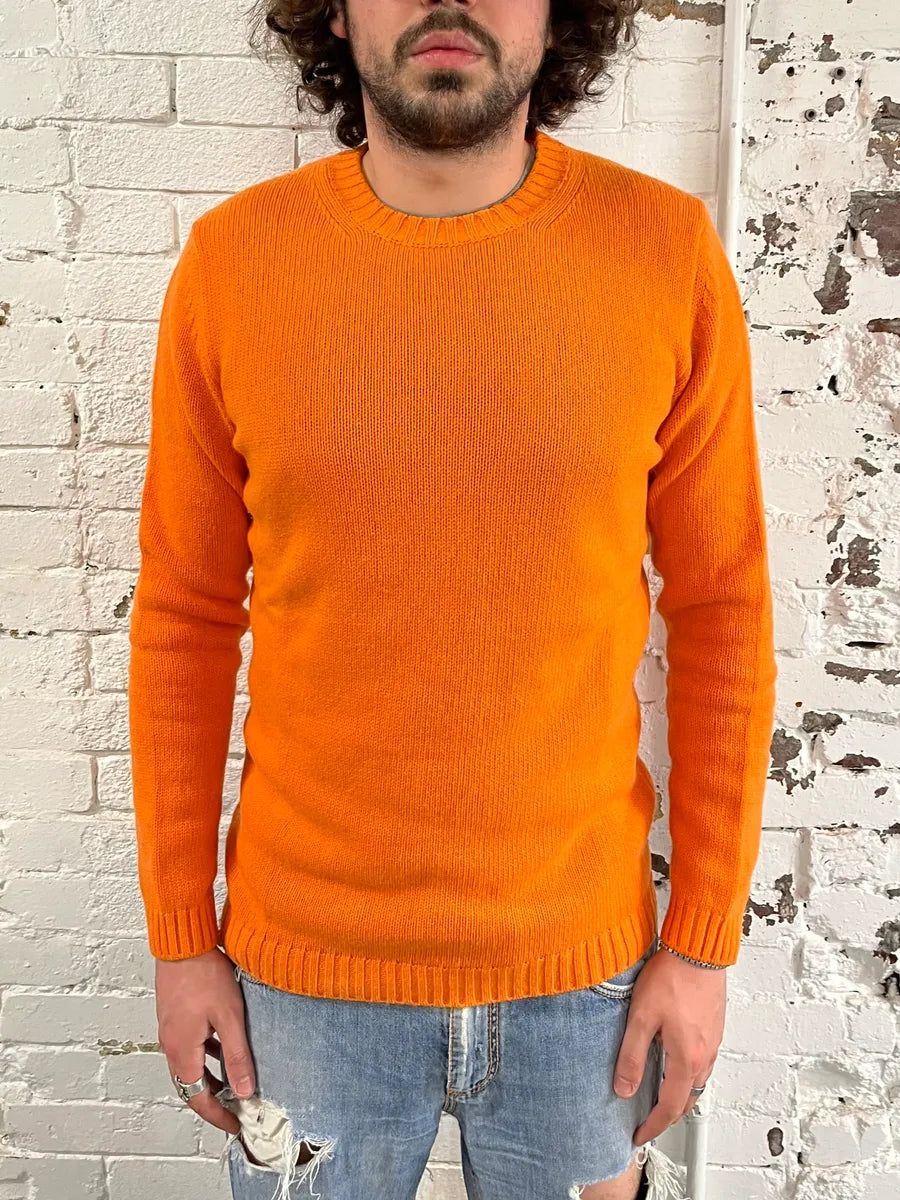 Daniele Alessandrini Orange Wool Minimalist Sweater  xkMAvGZ 1