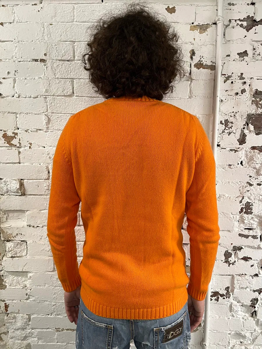 Daniele Alessandrini Orange Wool Minimalist Sweater  xkMAvGZ 2