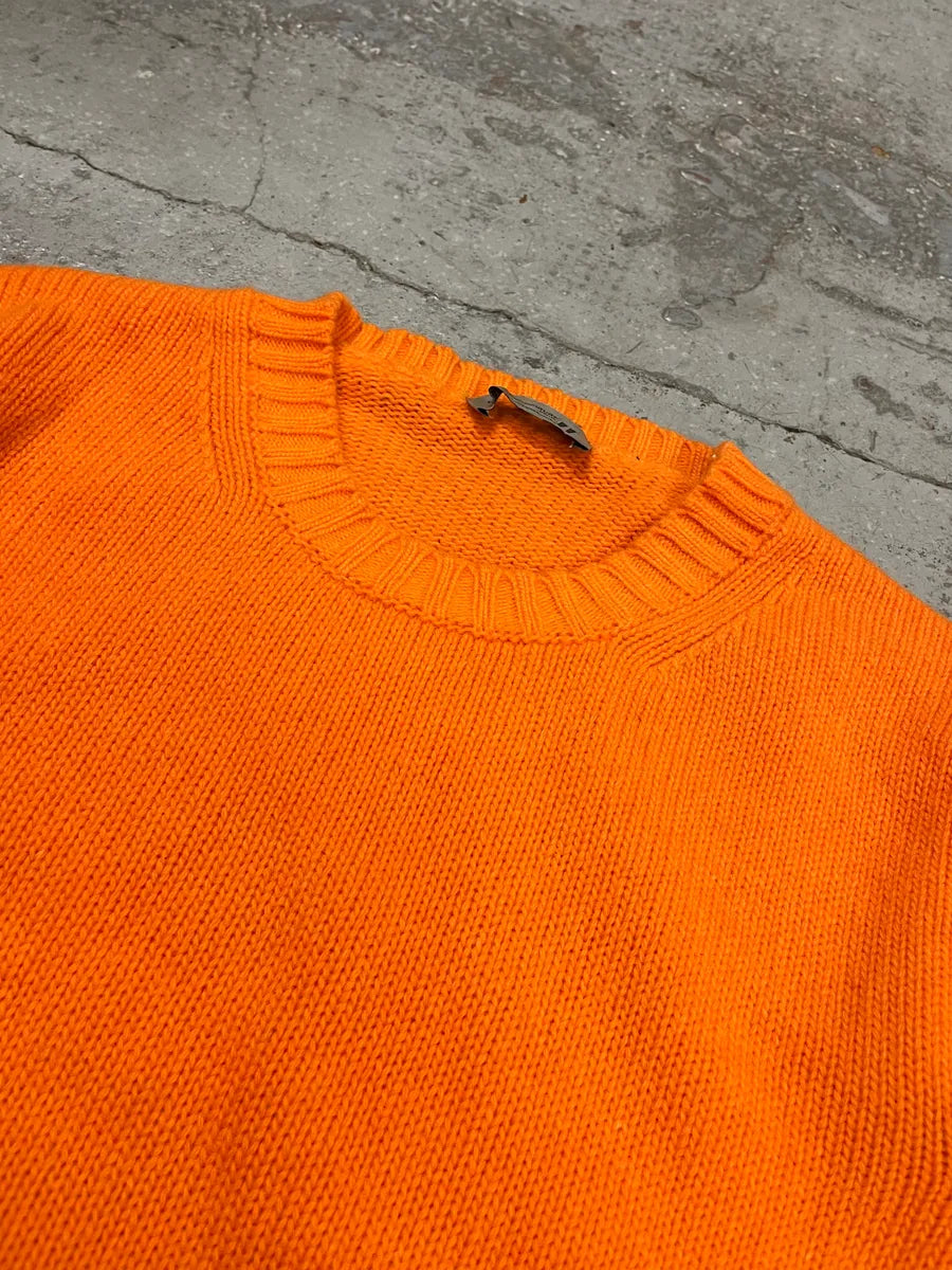 Daniele Alessandrini Orange Wool Minimalist Sweater  xkMAvGZ 4