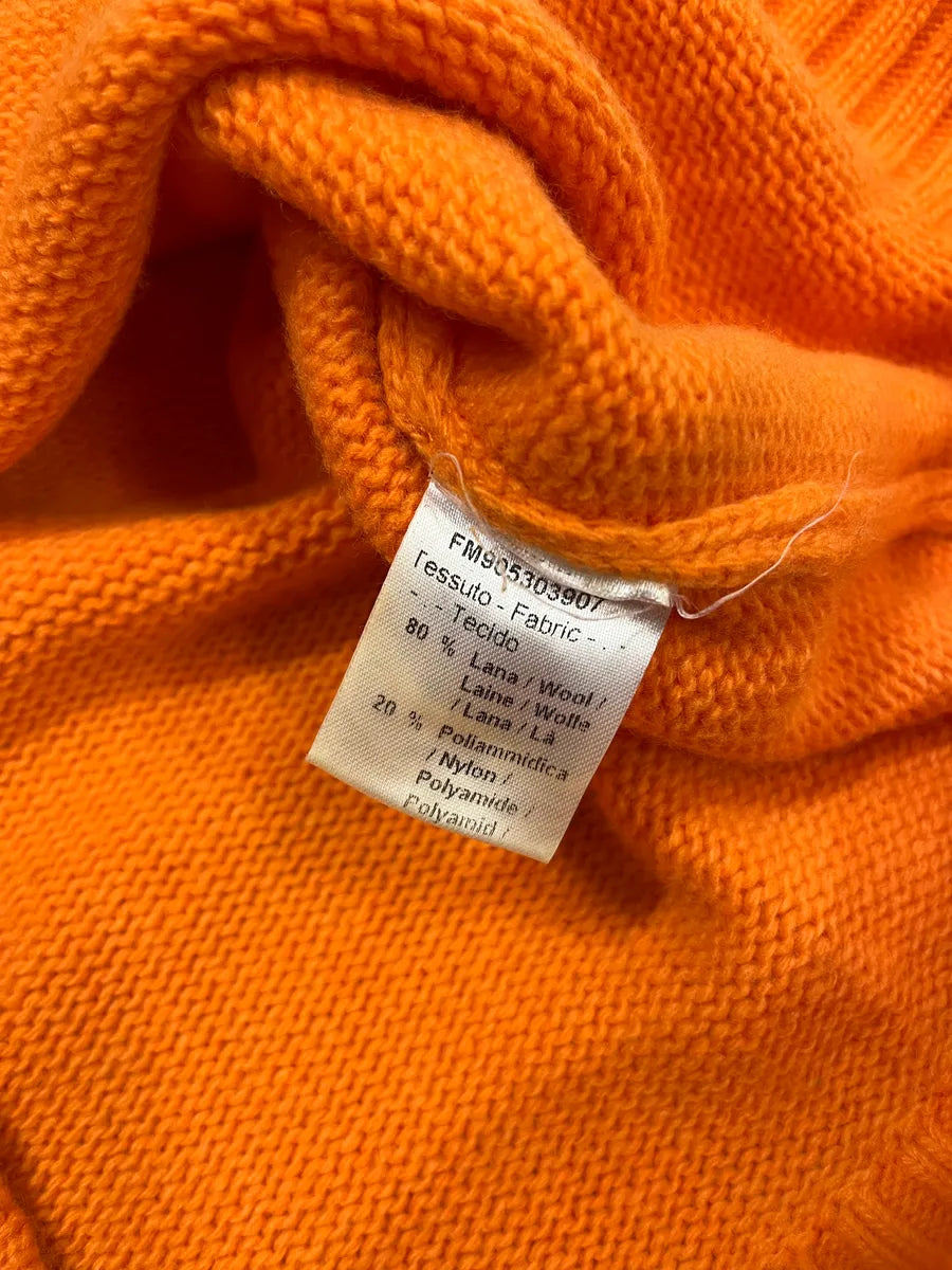 Daniele Alessandrini Orange Wool Minimalist Sweater  xkMAvGZ 8