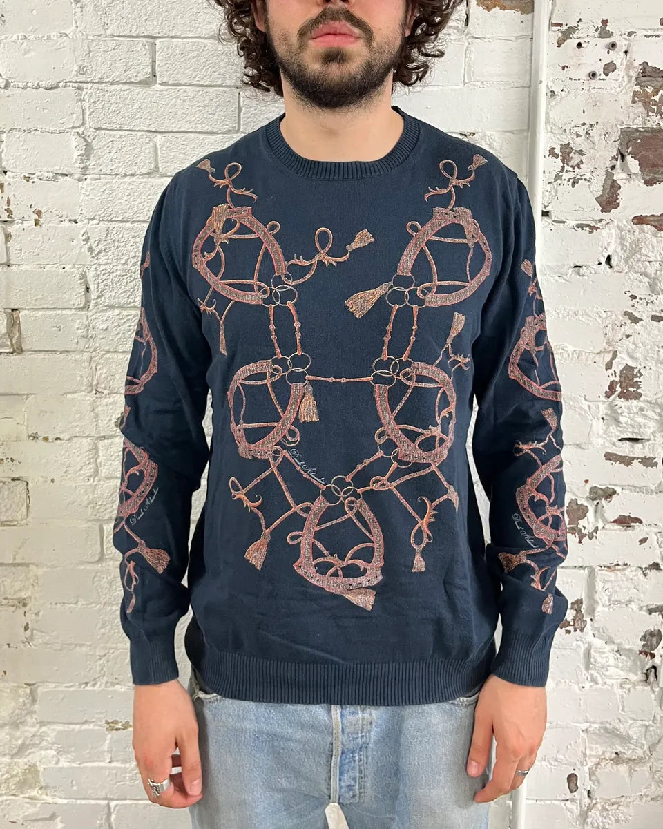 Daniele Alessandrini Ornament Harness Faded Black Sweater fEoXYpZ 1