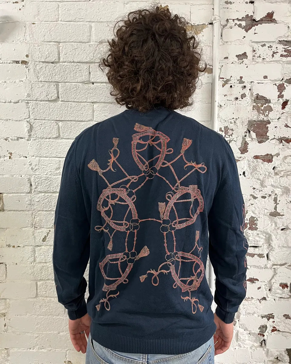 Daniele Alessandrini Ornament Harness Faded Black Sweater fEoXYpZ 2