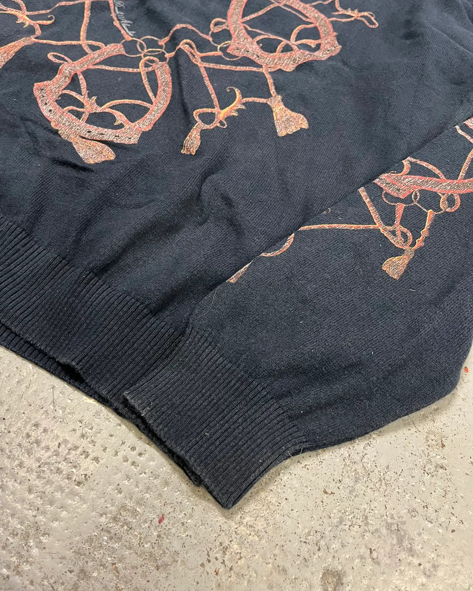 Daniele Alessandrini Ornament Harness Faded Black Sweater fEoXYpZ 5