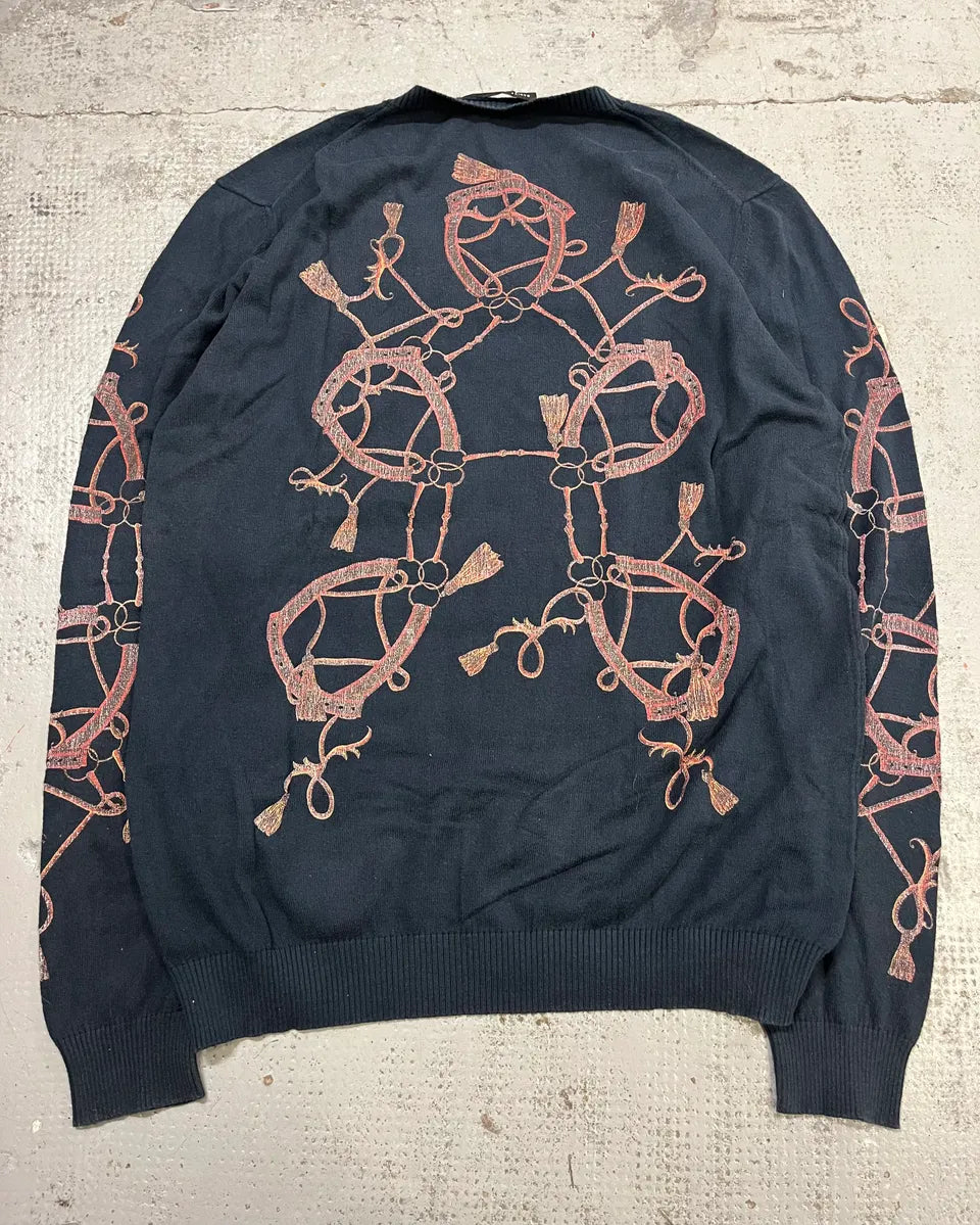Daniele Alessandrini Ornament Harness Faded Black Sweater fEoXYpZ 6