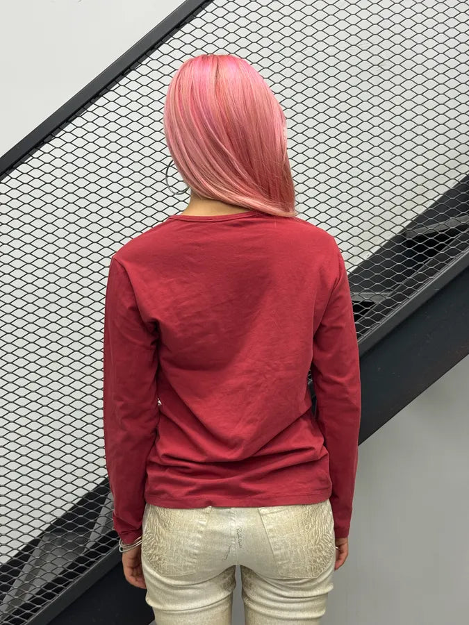 Daniele Alessandrini Red Train Graphic Perspective Longsleeve DOYnPmp 2