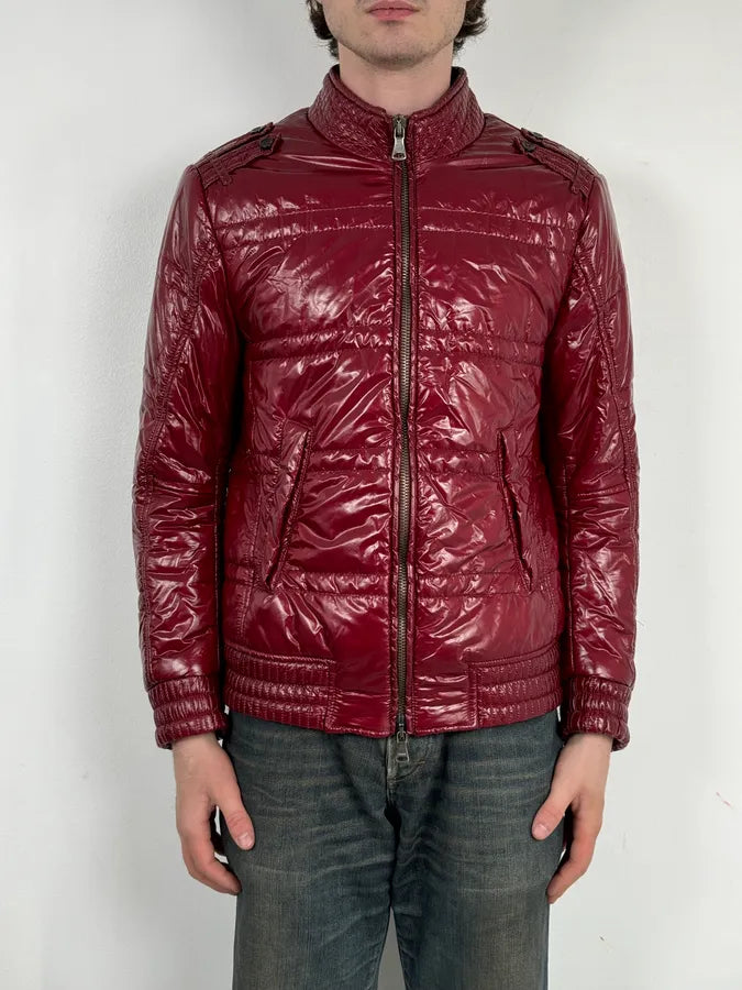 Daniele Alessandrini Red Patent British Puffer Jacket wruoBwg 1