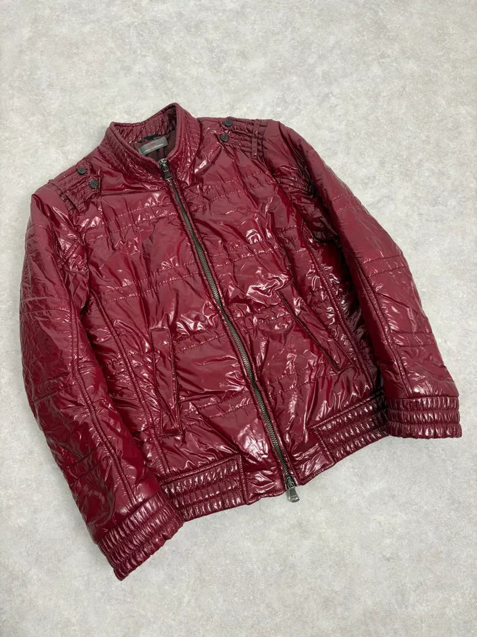 Daniele Alessandrini Red Patent British Puffer Jacket wruoBwg 3