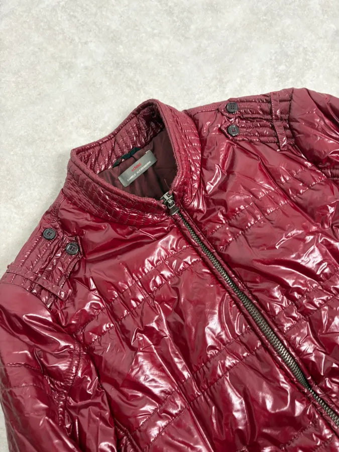 Daniele Alessandrini Red Patent British Puffer Jacket wruoBwg 4
