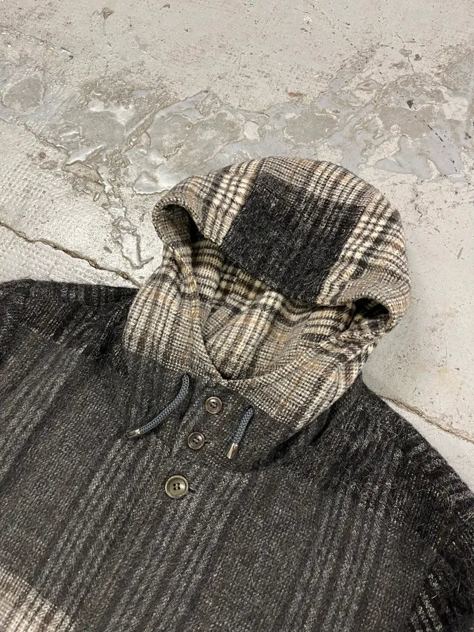 Daniele Alessandrini Tartan Gradient Grey Long Coat vBsEdcP 4