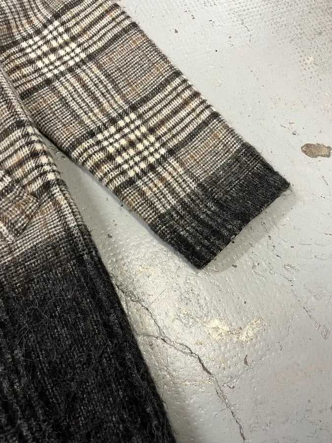 Daniele Alessandrini Tartan Gradient Grey Long Coat vBsEdcP 5