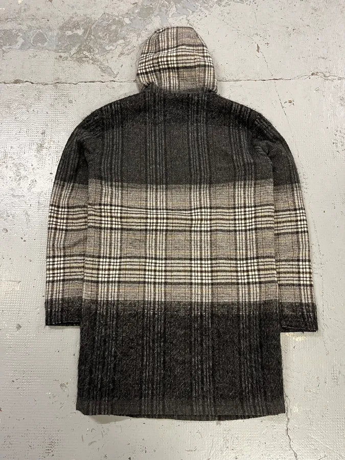 Daniele Alessandrini Tartan Gradient Grey Long Coat vBsEdcP 6