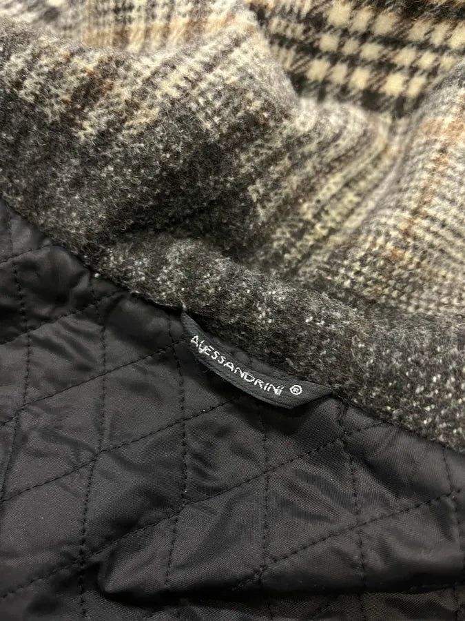 Daniele Alessandrini Tartan Gradient Grey Long Coat vBsEdcP 8