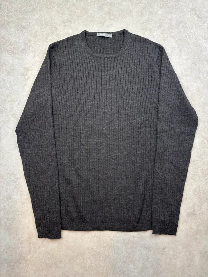 Daniele Alessandrini Grey Minimalist Sweater  EGmSUJA 0