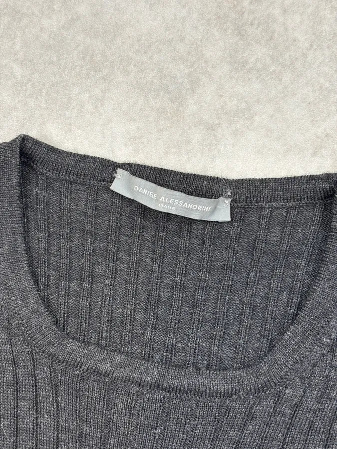 Daniele Alessandrini Grey Minimalist Sweater  EGmSUJA 6