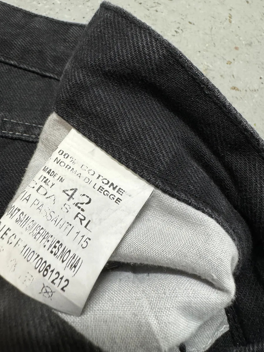 Davide Black Obscure Grey Waxed Denim Jeans ajryqCn 5