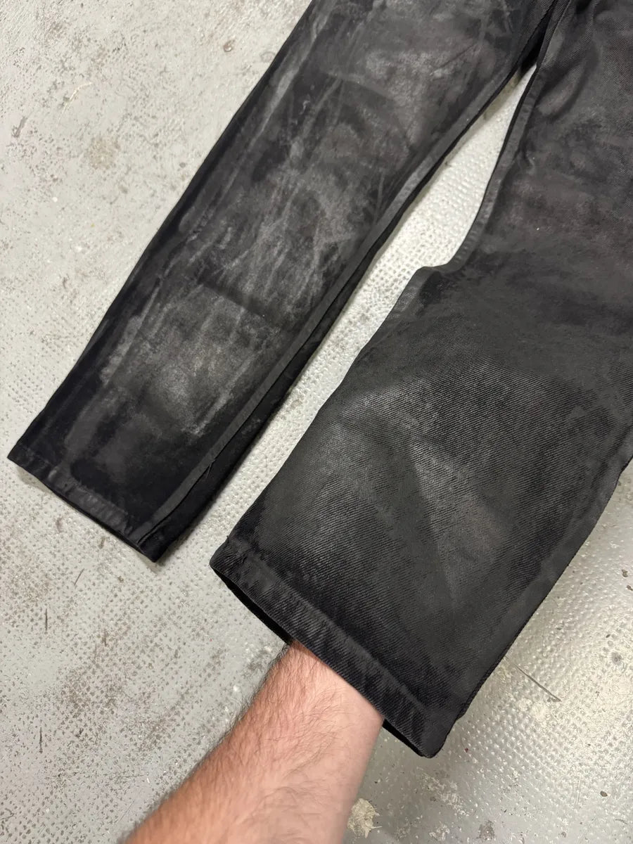 Davide Black Obscure Grey Waxed Denim Jeans ajryqCn 8