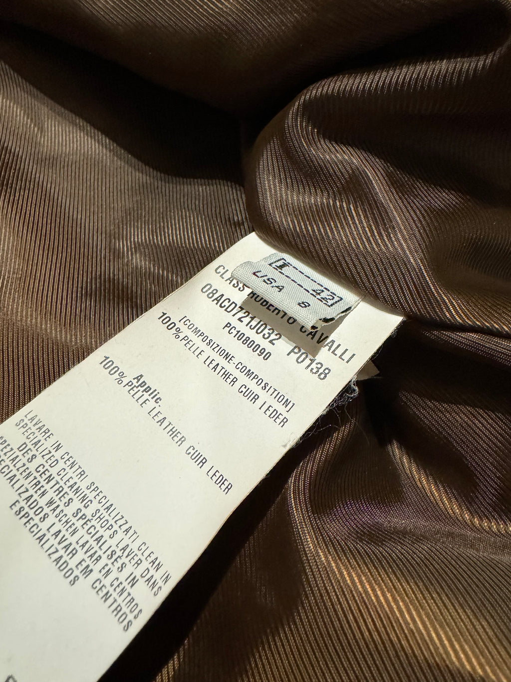 2000s Roberto Cavalli Brown Fur Optimum Leather Jacket  (XS) - 8