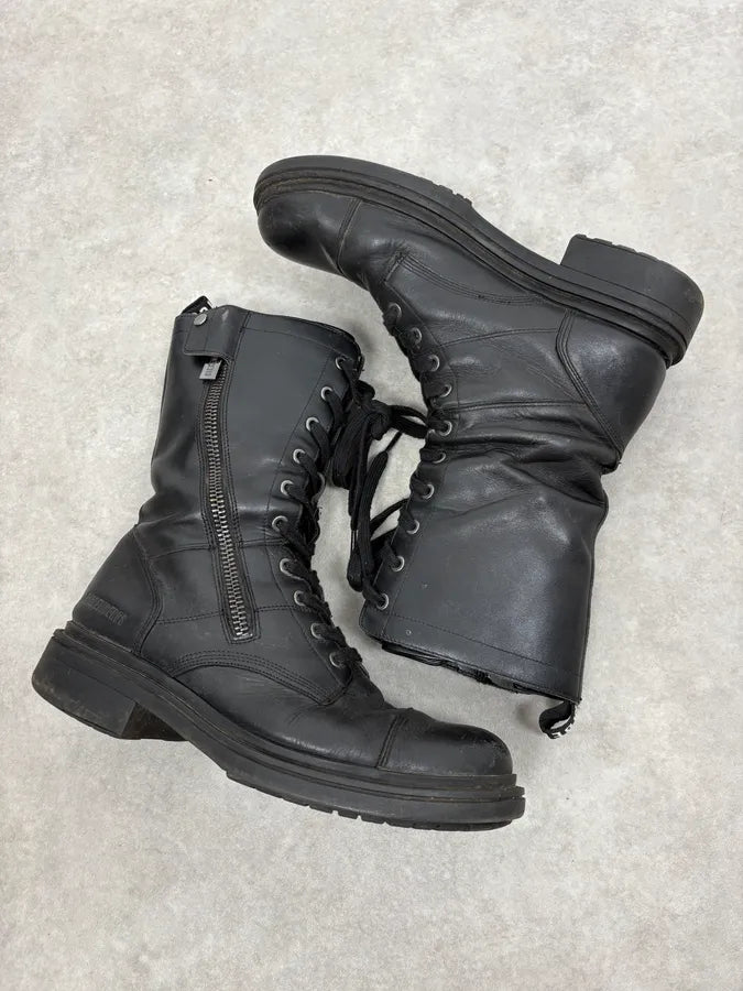 2010s Dirk Bikkembergs Black Ankle Leather Bootd yHpvIBE 5