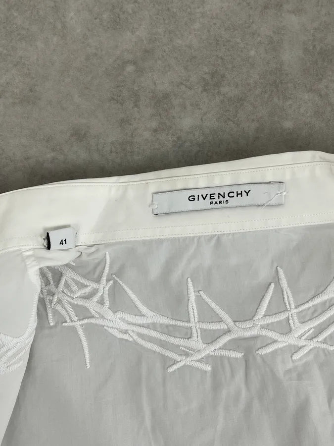 SS2015 Givenchy White Wooden Crown Shirt by Riccardo Tisci nIikiwS 8